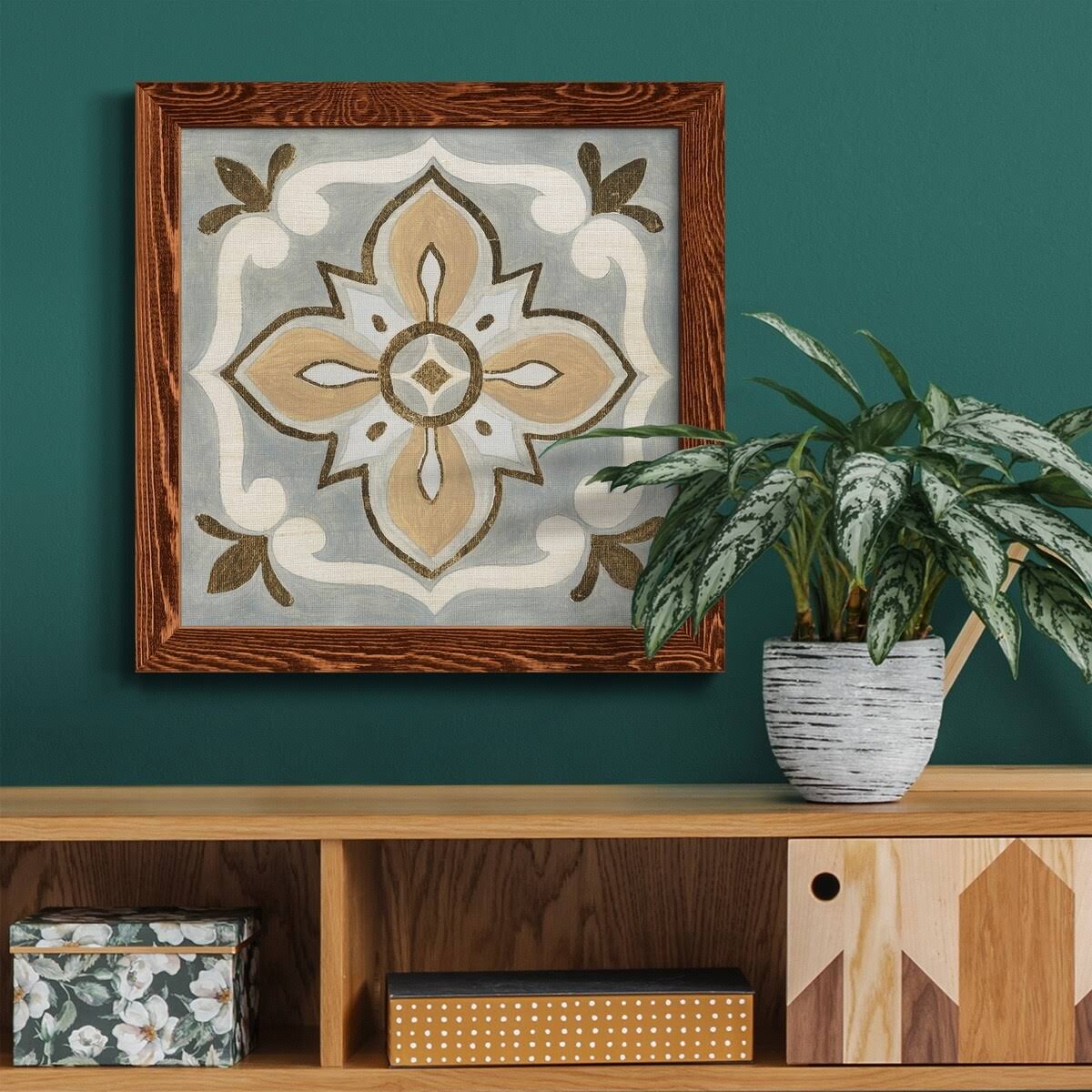 Framed Canvas 17x17 Grey E78691