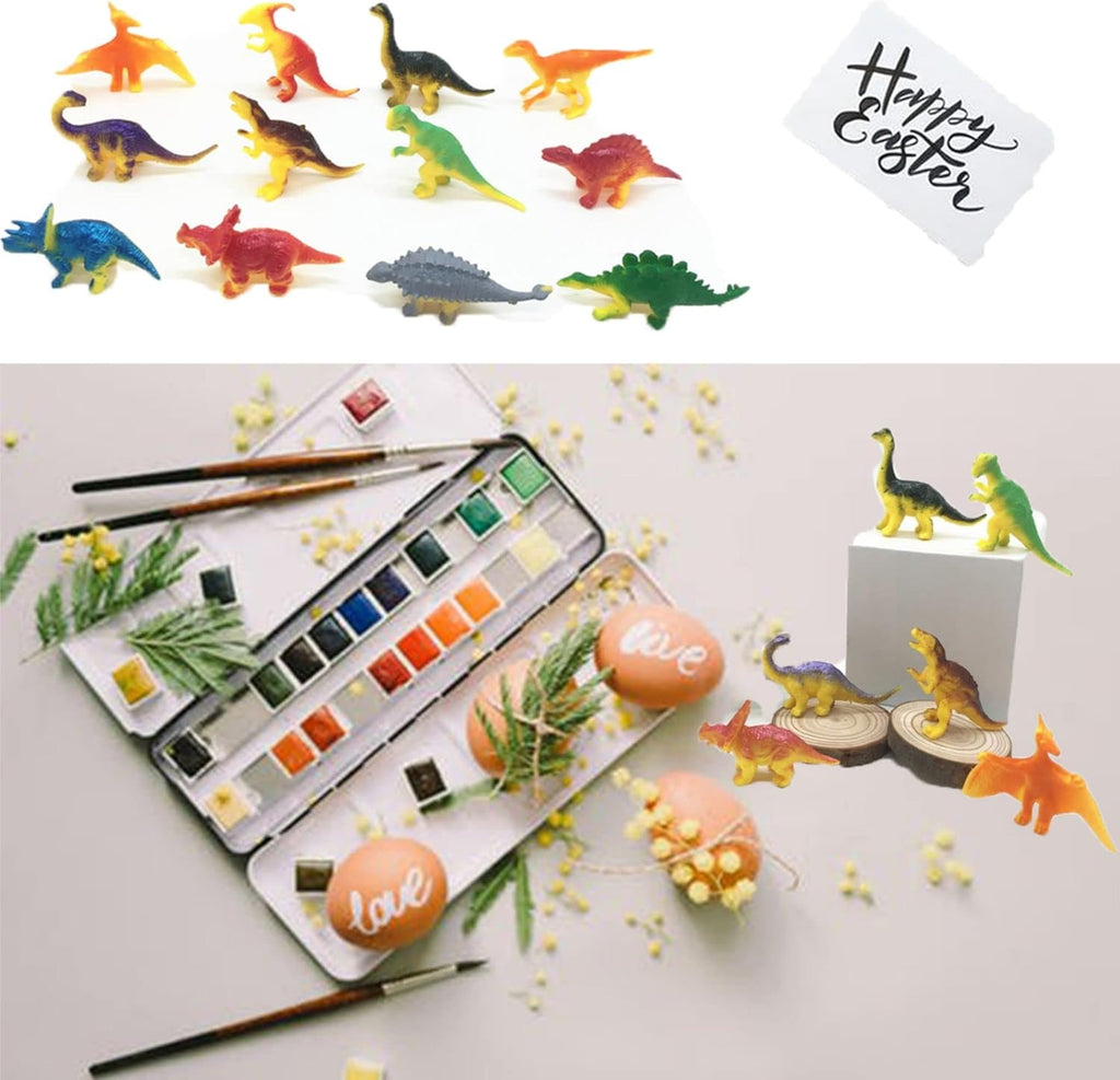 24 Packs Mini Plastic Dinosaur Toys P74914