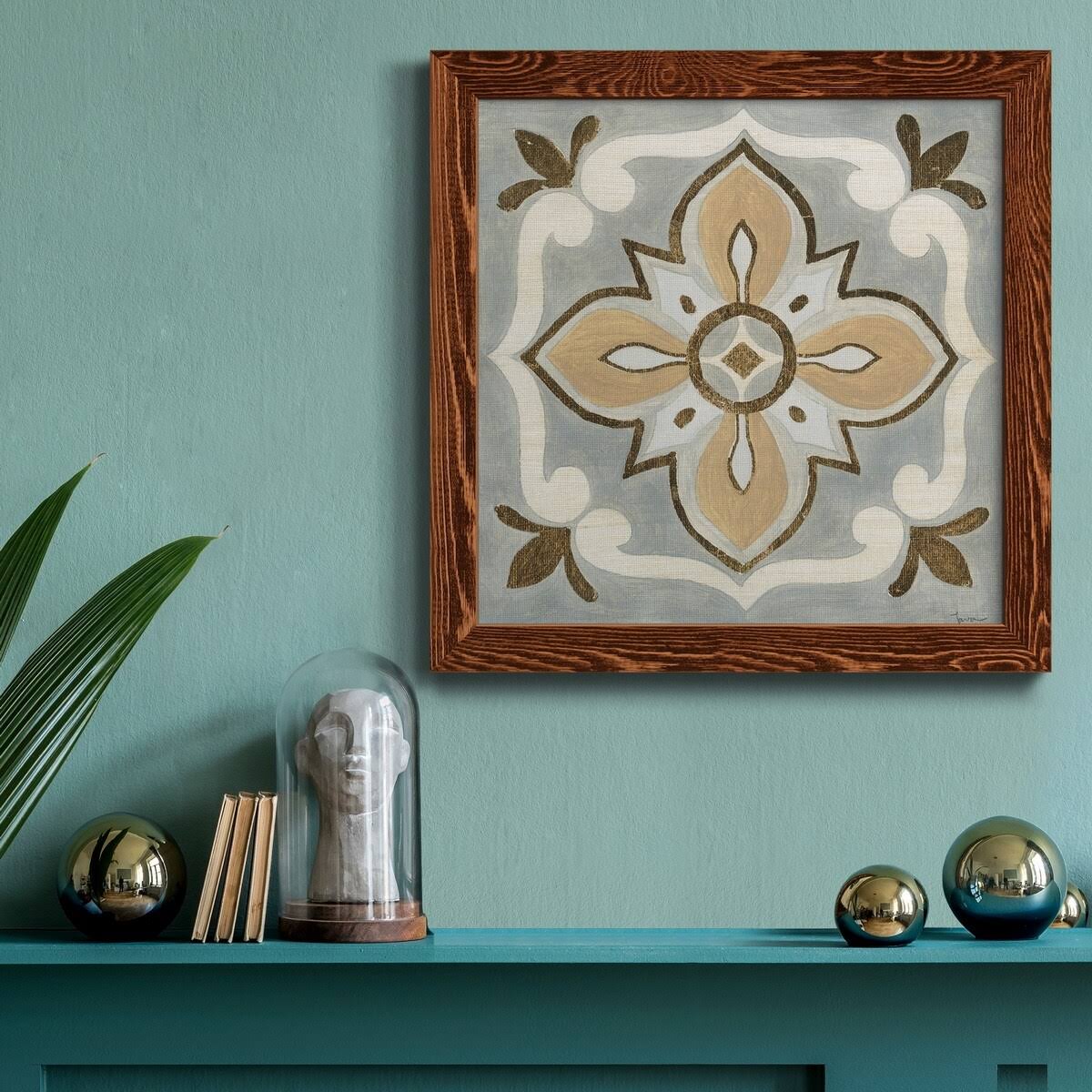 Framed Canvas 17x17 Grey E78691