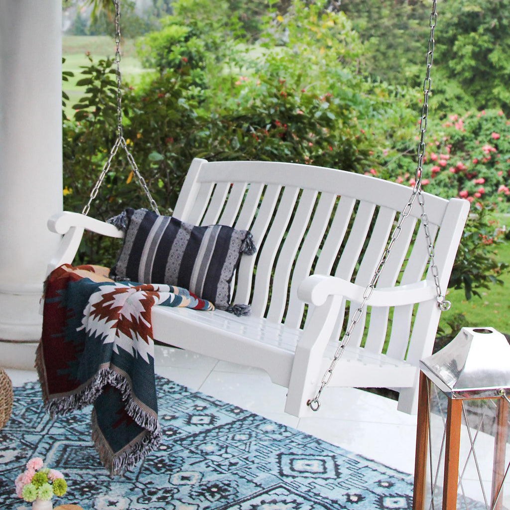 Mahogany Wood Porch Swing Z319954