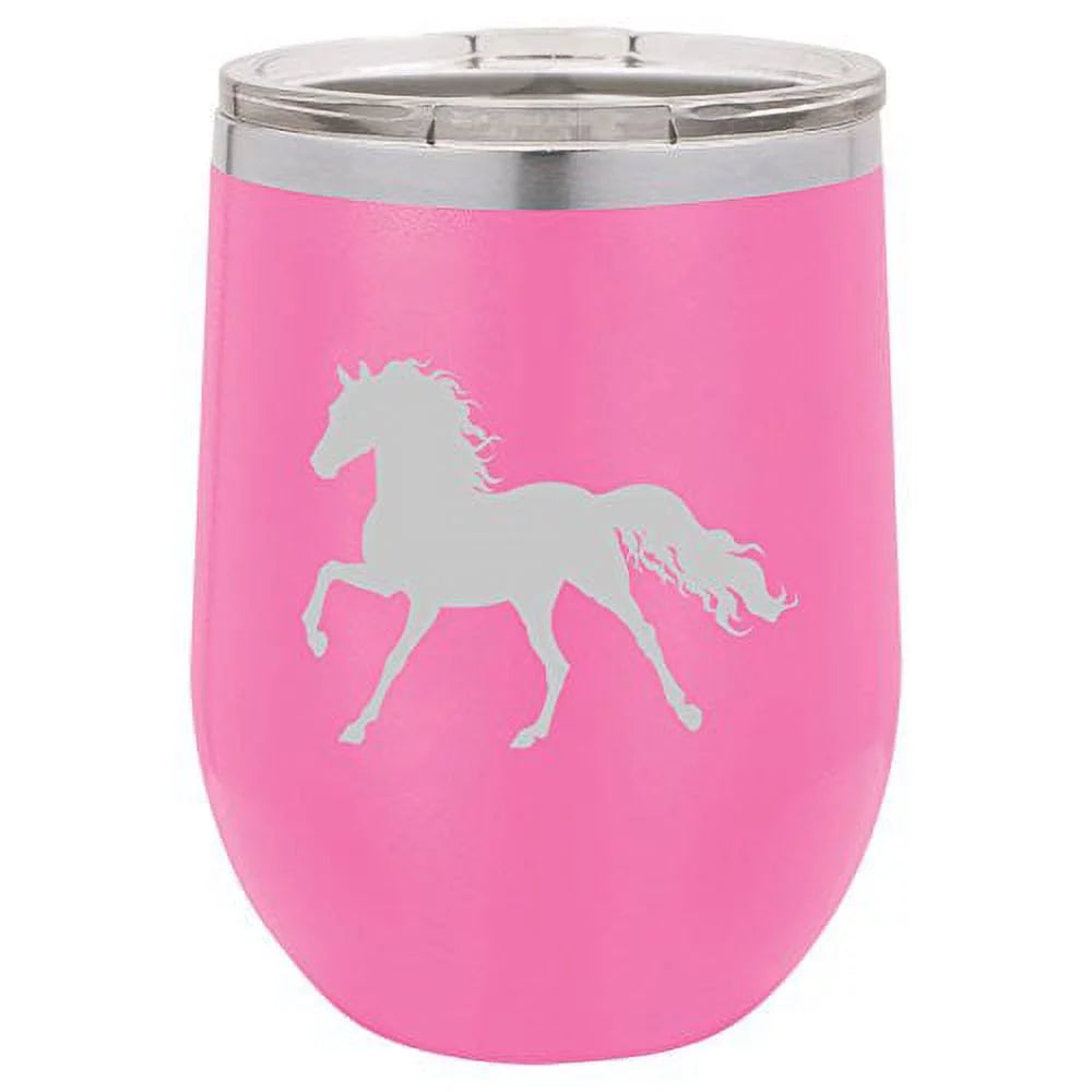 12 oz Stainless Steel Stemless Wine Tumbler with Lid W805