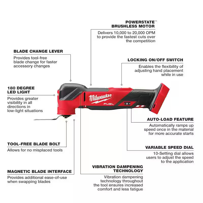 18V Lithium-Ion Brushless Cordless Reciprocating Saw with Oscillating Multi-Tool I268635