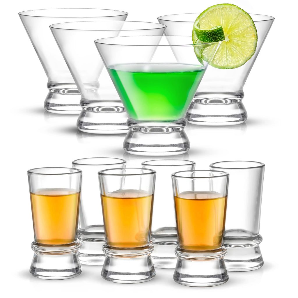 Stemless Martini Glass and Shot Glass Set of 6 H906