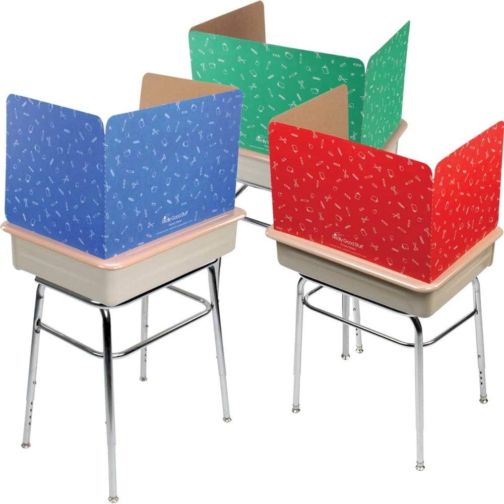 Set of 12 Matte Privacy Shields for Student Desks L769
