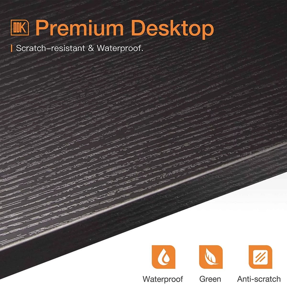 Black Corner Computer Desk with Storage Drawer E9844