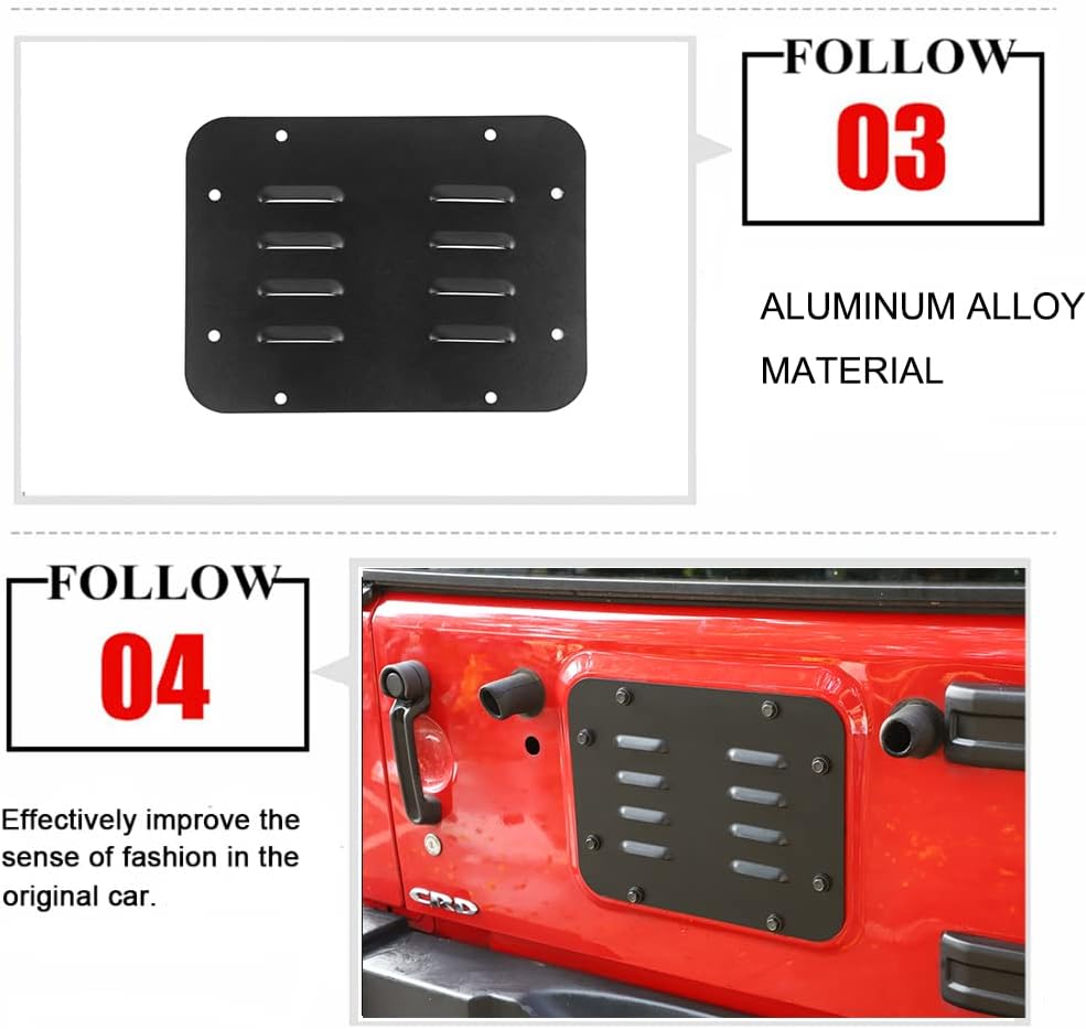 Spare Tire Carrier Delete Filler Pack of 2 A3133