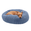 Curly Fur Plush Donut Dog Bed M3872