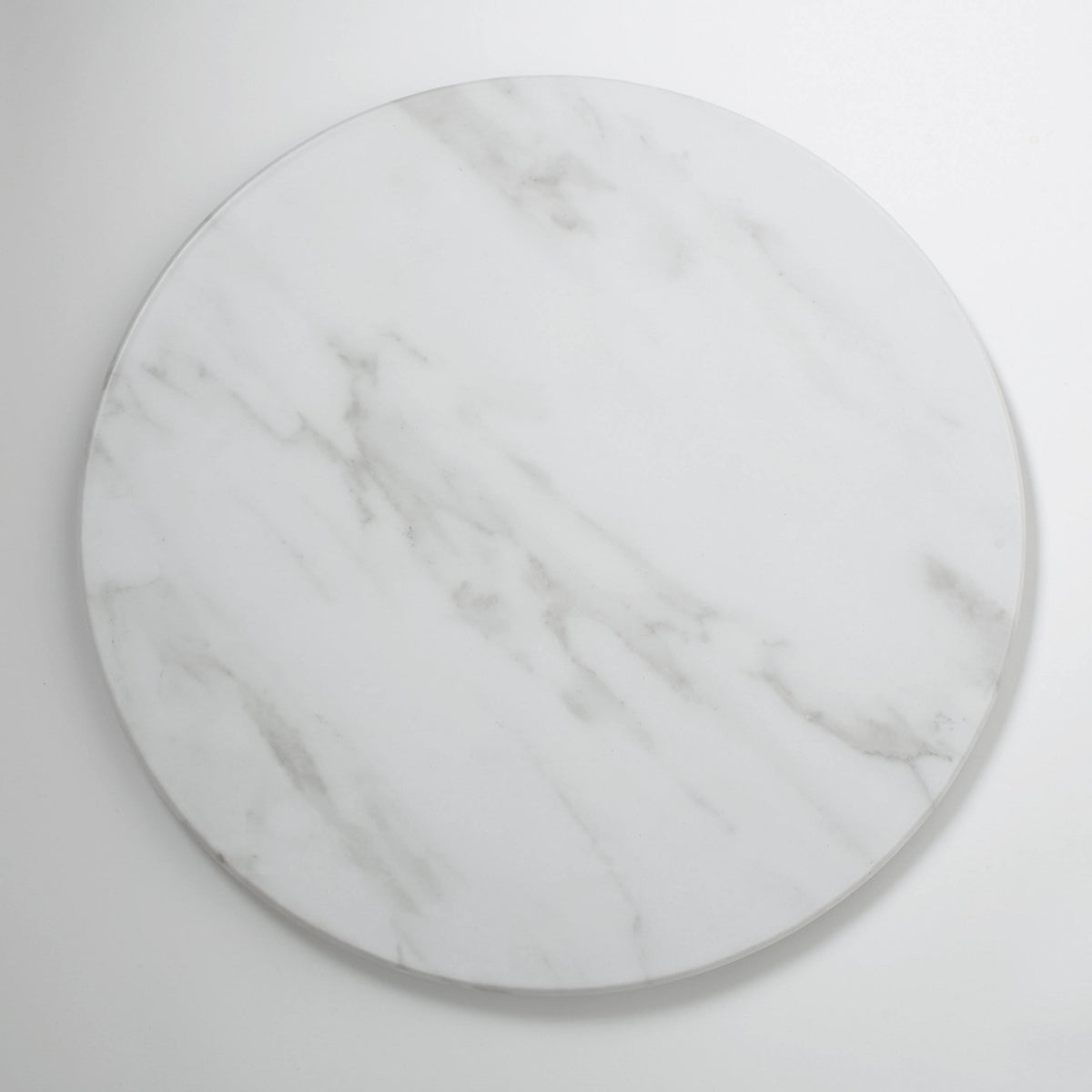 White Round Marble Melamine Serving Board H23252
