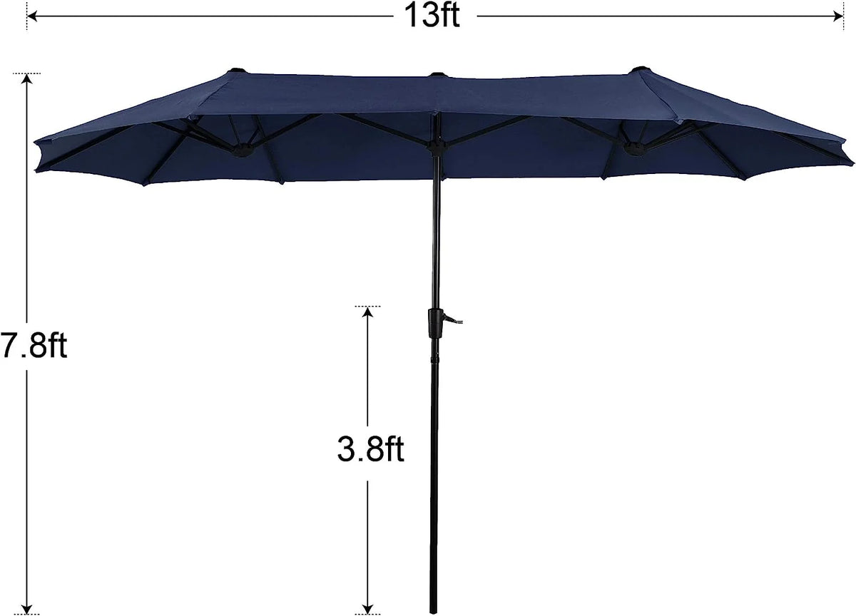 Patio Dining Set with Umbrella 6 Person O400700