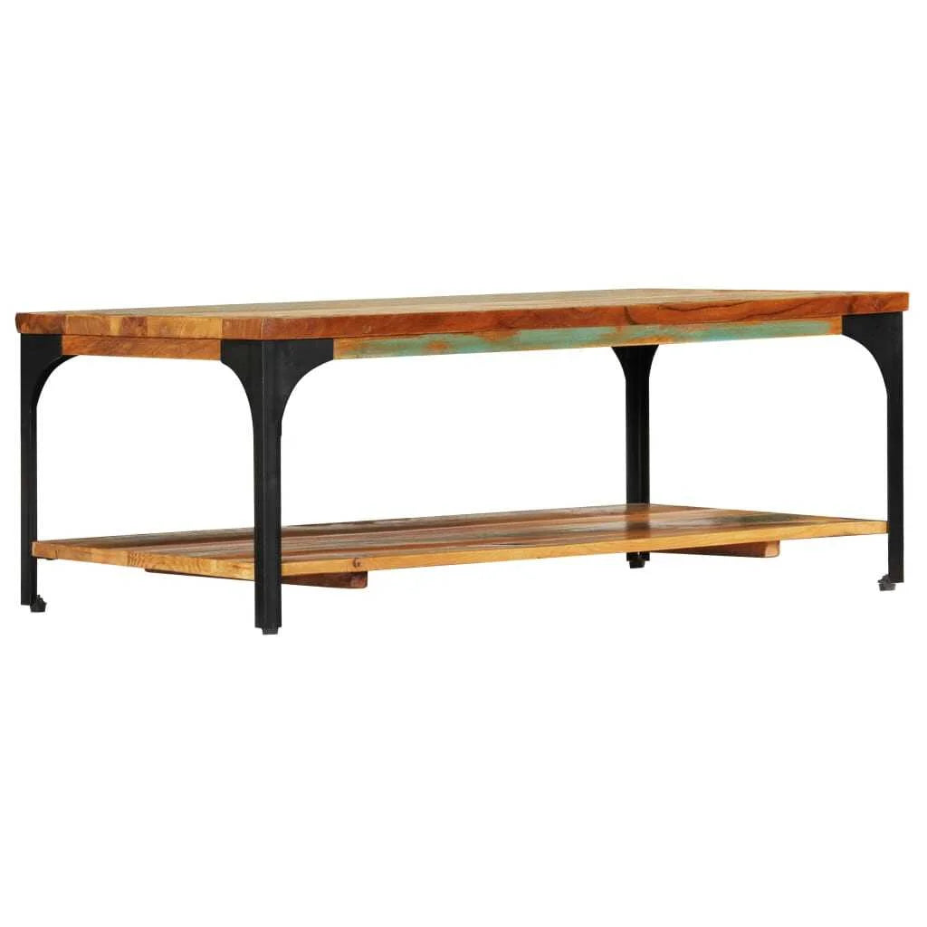 Coffee Table with Shelf Solid Reclaimed Wood Q6607