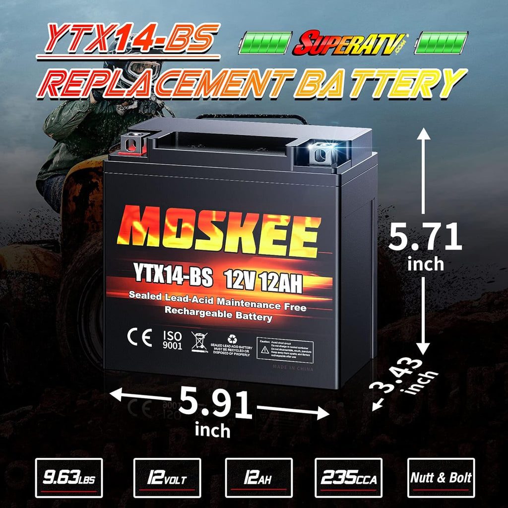 12V 12Ah Sealed AGM Motorcycle Battery N722117
