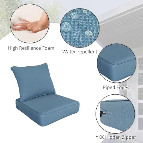 20"x42" Water-Proof UV Resistant Outdoor Dining Chair Cushion Q76067
