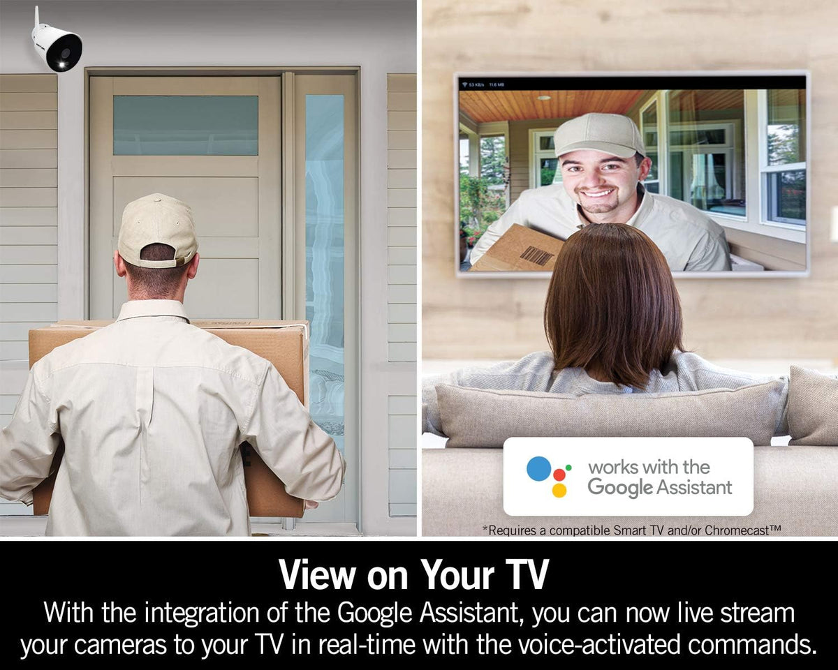 1080p HD Wi-Fi Indoor/Outdoor Camera with Night Vision, 2-Way Audio, 2-Pack J813919