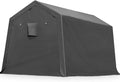 10x10 ft Heavy Duty Portable Canopy Storage Shelter Carport with 2 Roll up Zipper Doors & Vents N574656