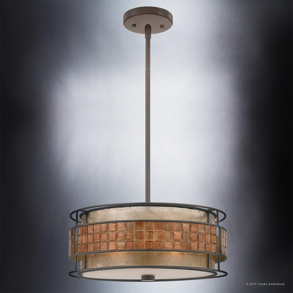Art Deco Chandelier with Mosaic Tile Shade A4008