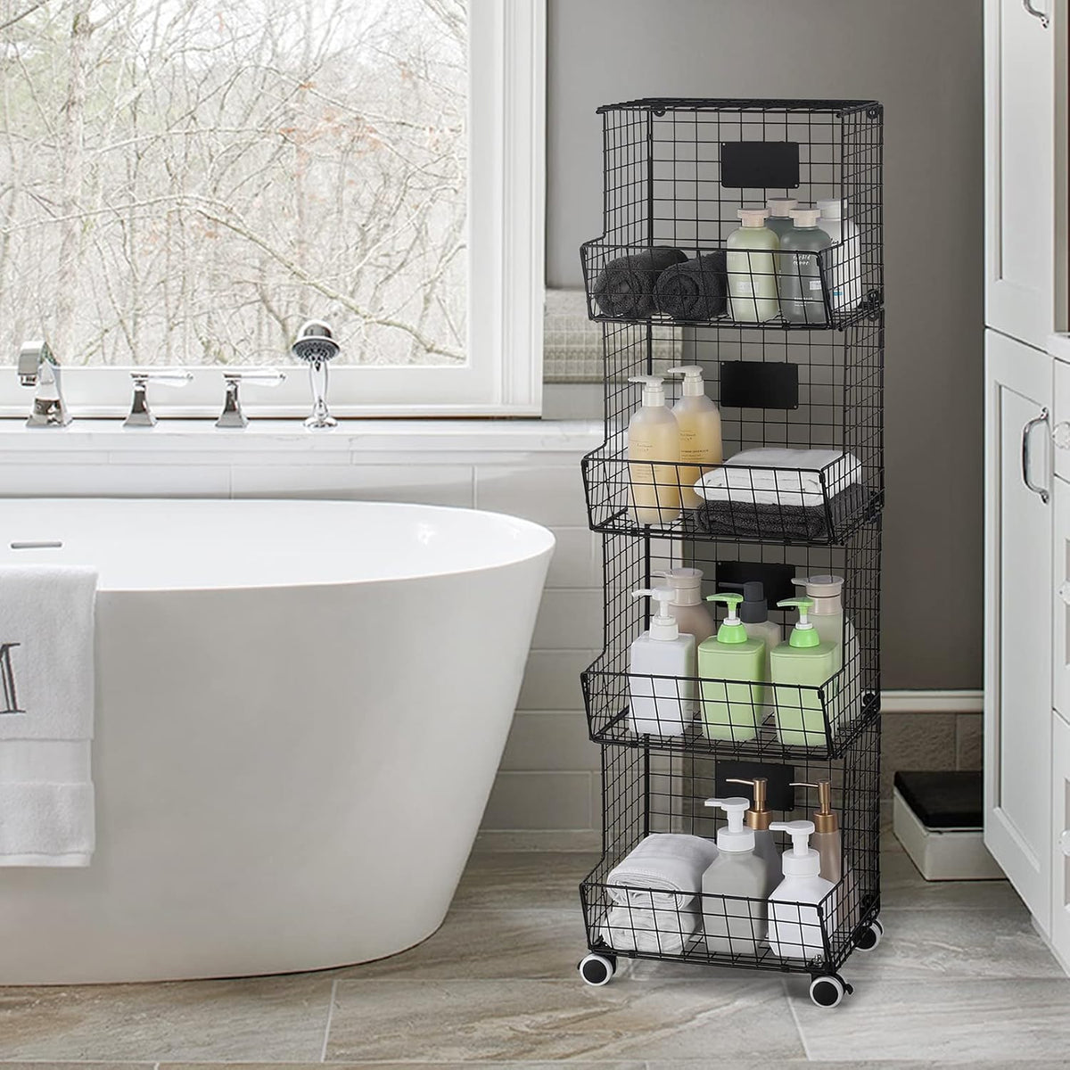 4 Tier Fruit Storage Basket Stand Pack of 2 M28567