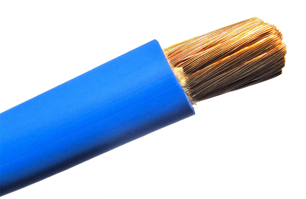 2 AWG Heavy Duty Extra Flexible Welding Lead Car Audio Battery Cable 600 Volt 40 ft Blue B6107