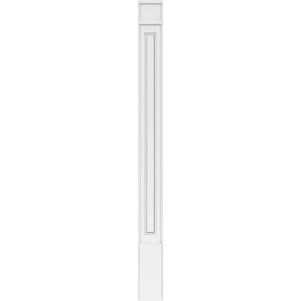 PVC Raised Panel Pilaster with Decorative Capital & Base (Pair) X529877