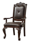 4pc Brown Fabric Upholstered Wood Dining Chairs C167642