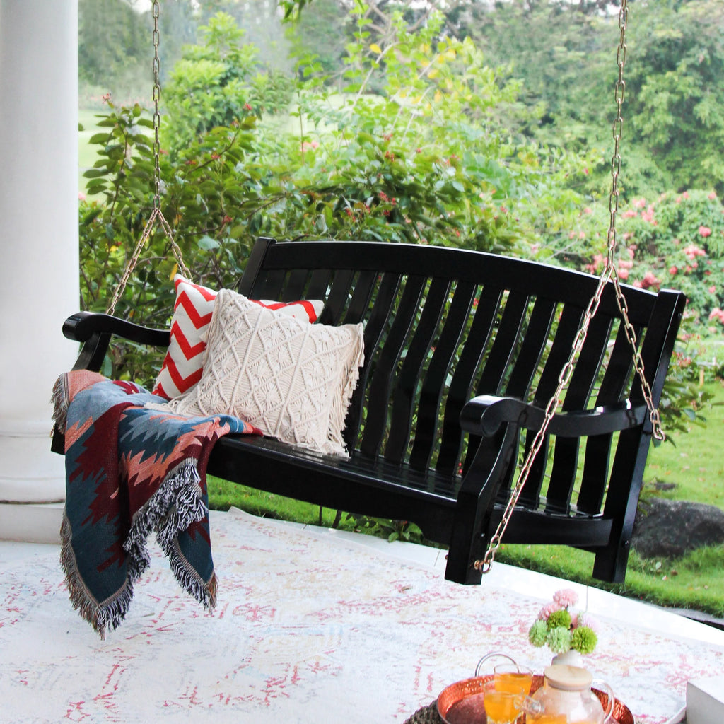 Mahogany Wood Porch Swing Z319954