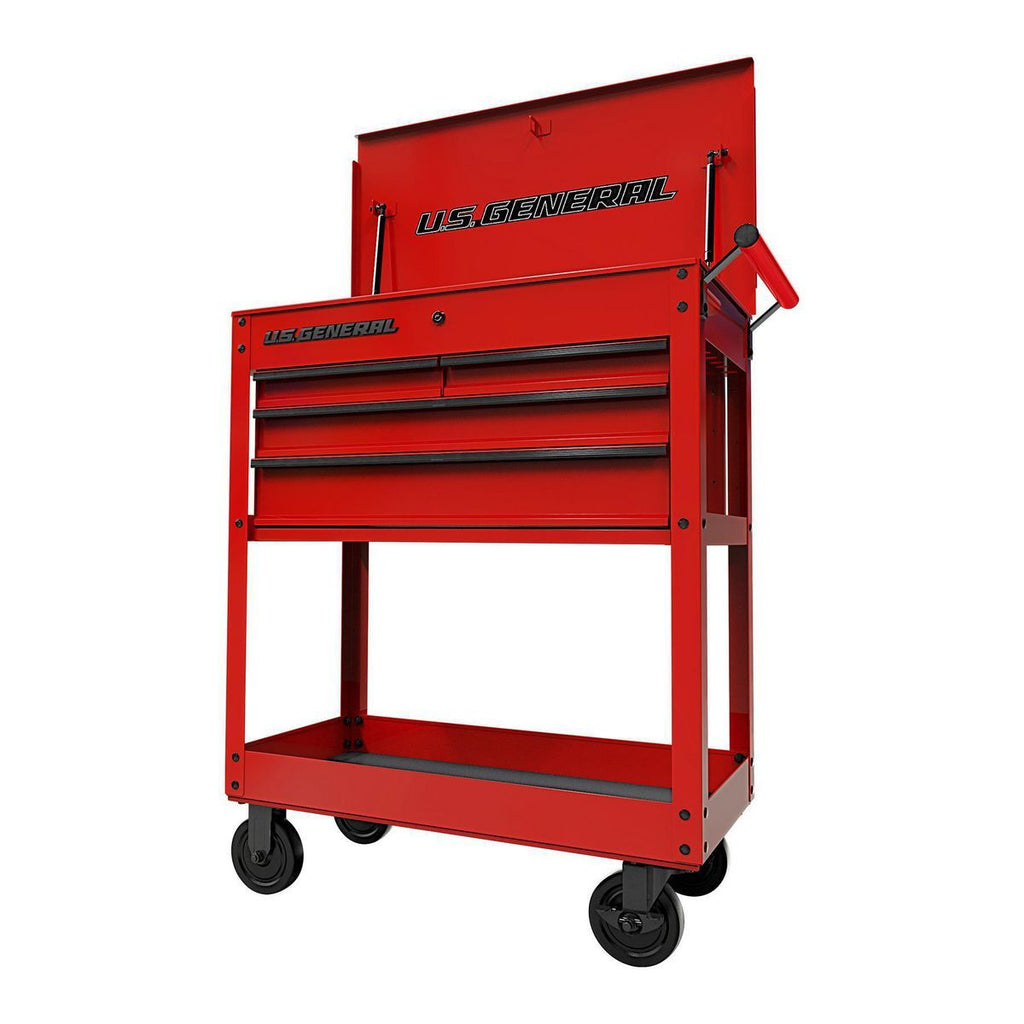30 in. 4-Drawer Tech Cart, Red B40132