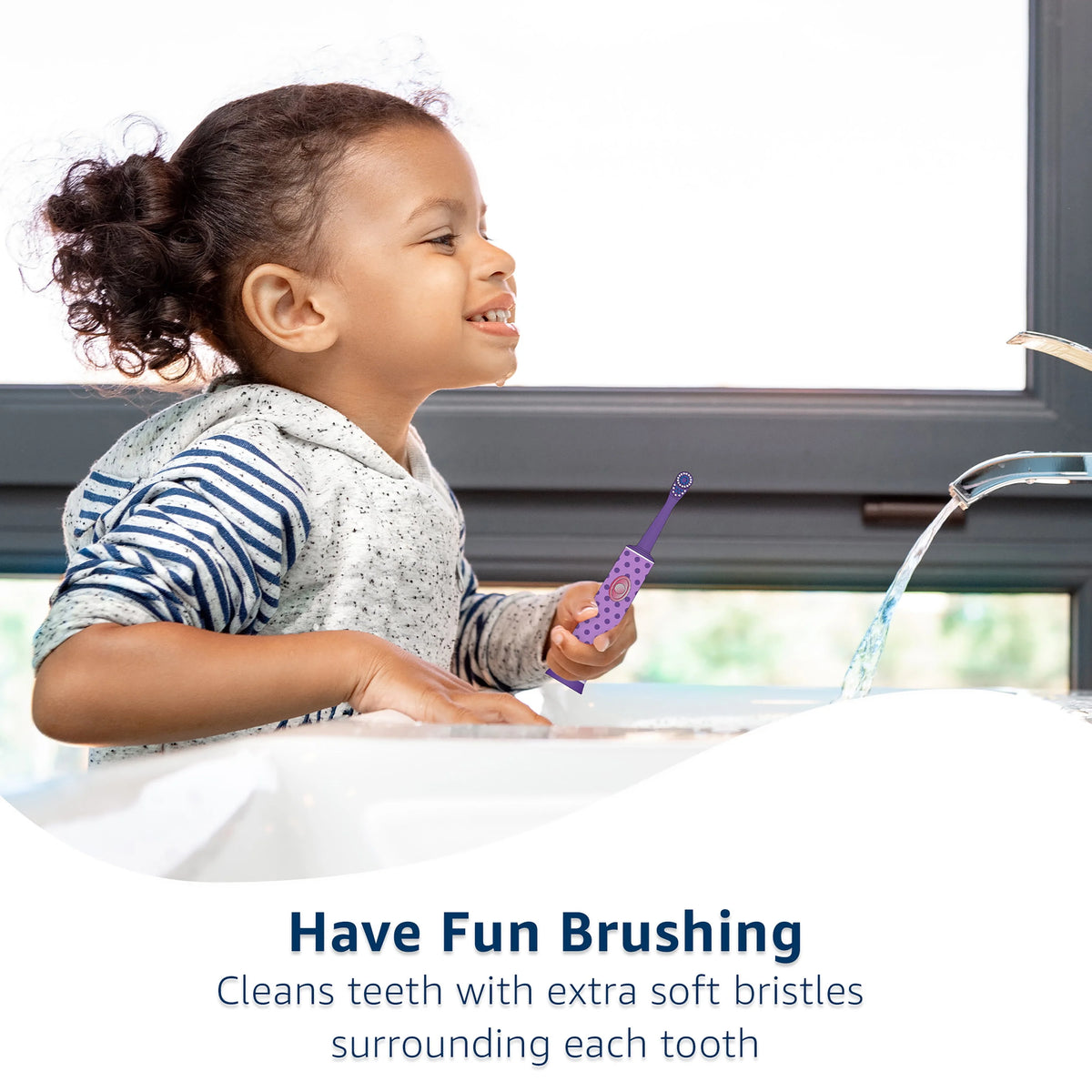 Battery Powered Extra Soft Bristles Kids Toothbrush I18689
