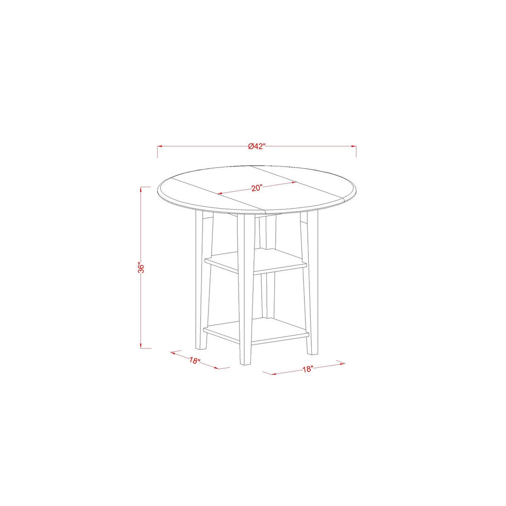 5-piece Wood Dining Set W8992