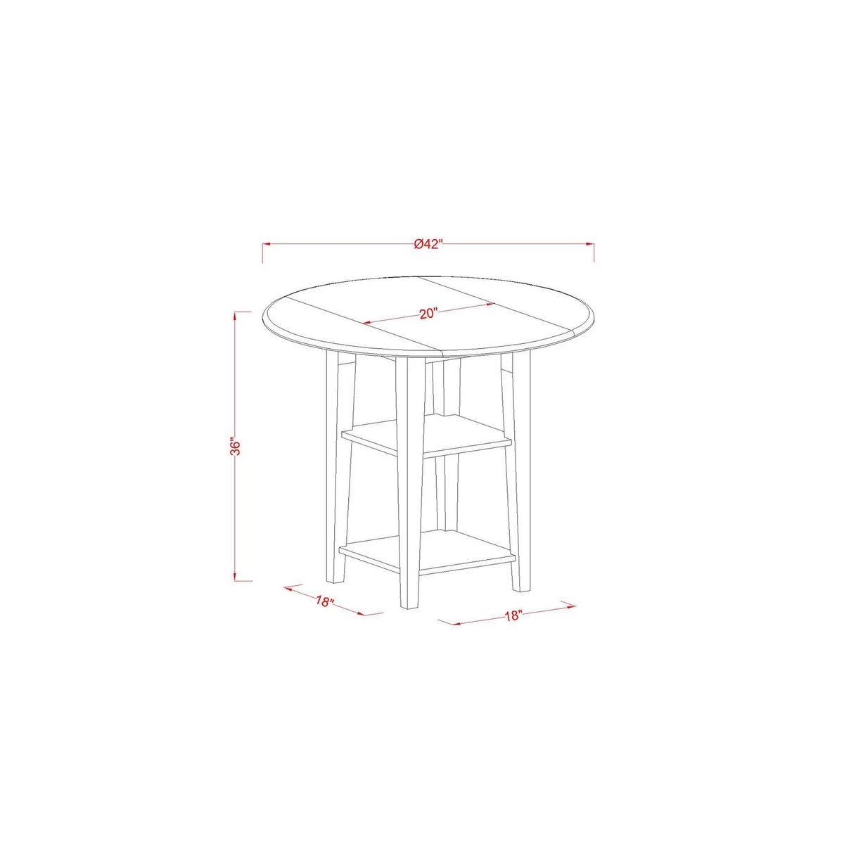 5-piece Wood Dining Set W8992