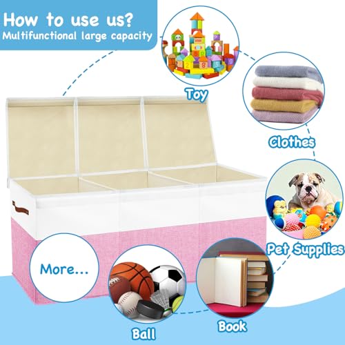 Large Grey Toy Box Chest with Lids R339531