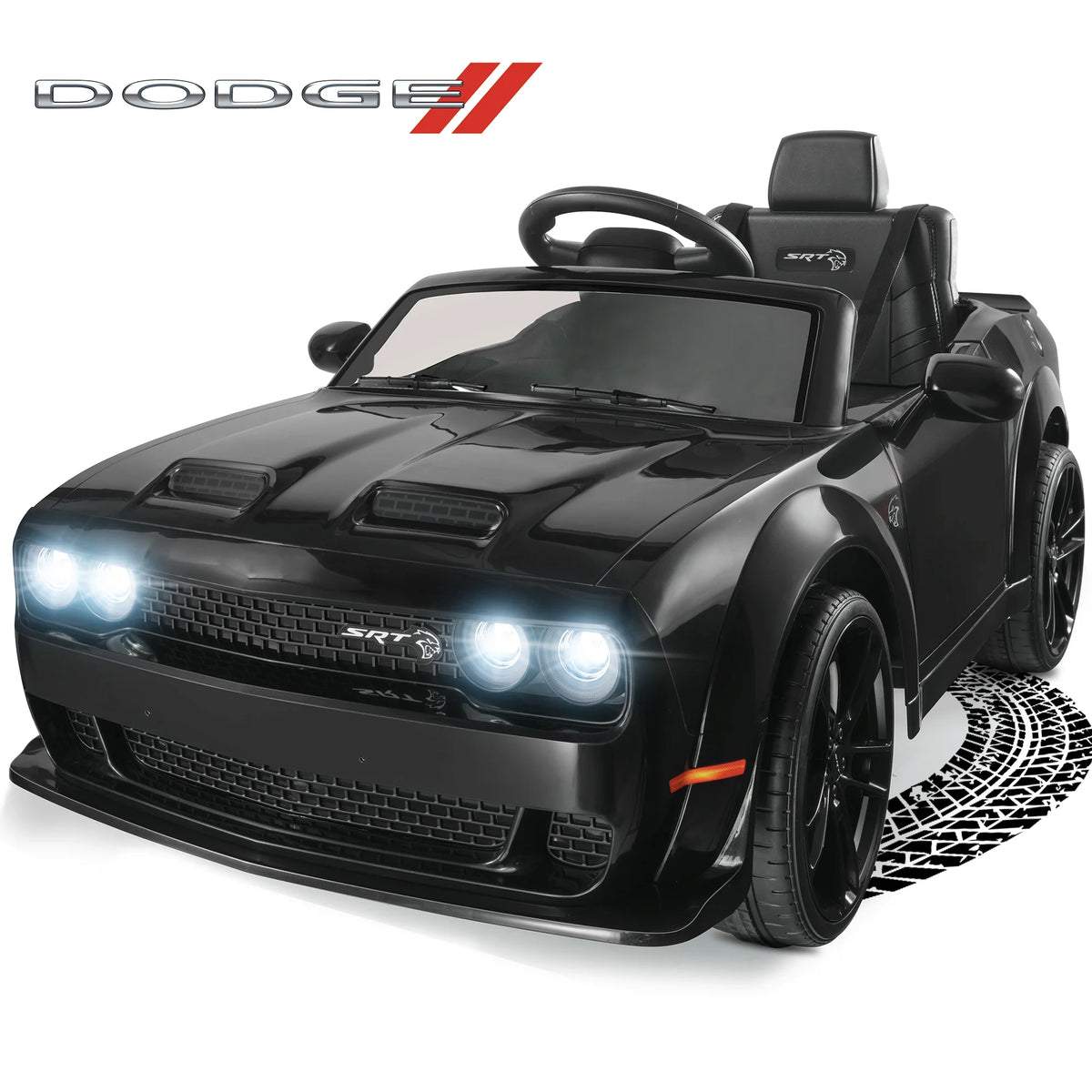 12 V Powered Ride On Car with Remote Control, Black T8439
