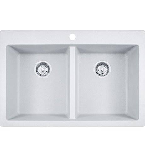Granite Double Basin Drop-in Kitchen Sink B3330