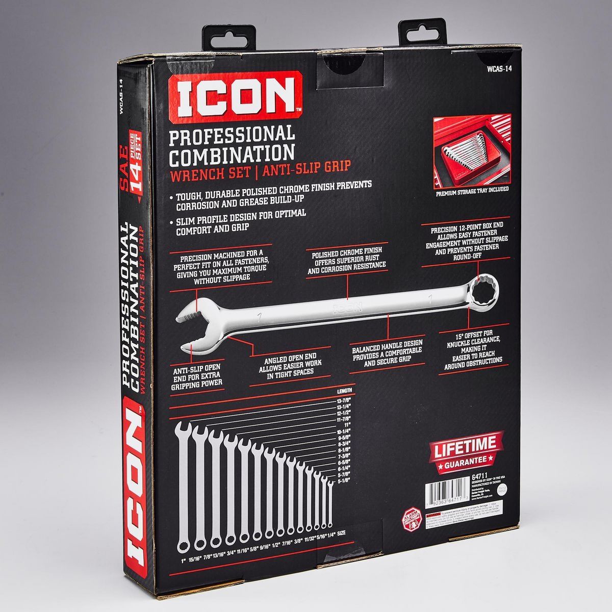 SAE Combination Wrench Set, 14-Piece O844