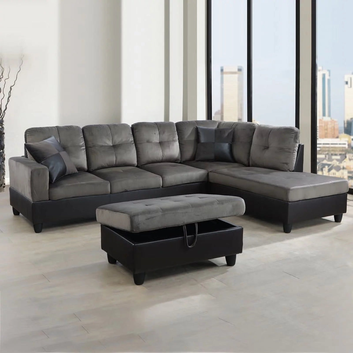 L Shaped Sectional Sofa U151320