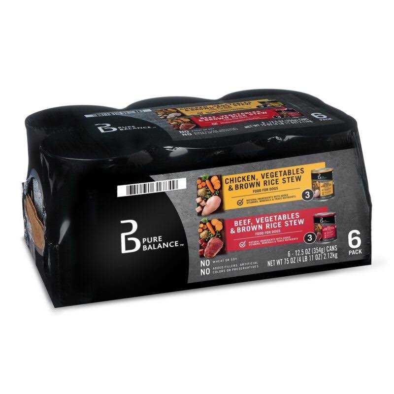 Beef and Chicken Stew Wet Dog Food Variety Pack V999415