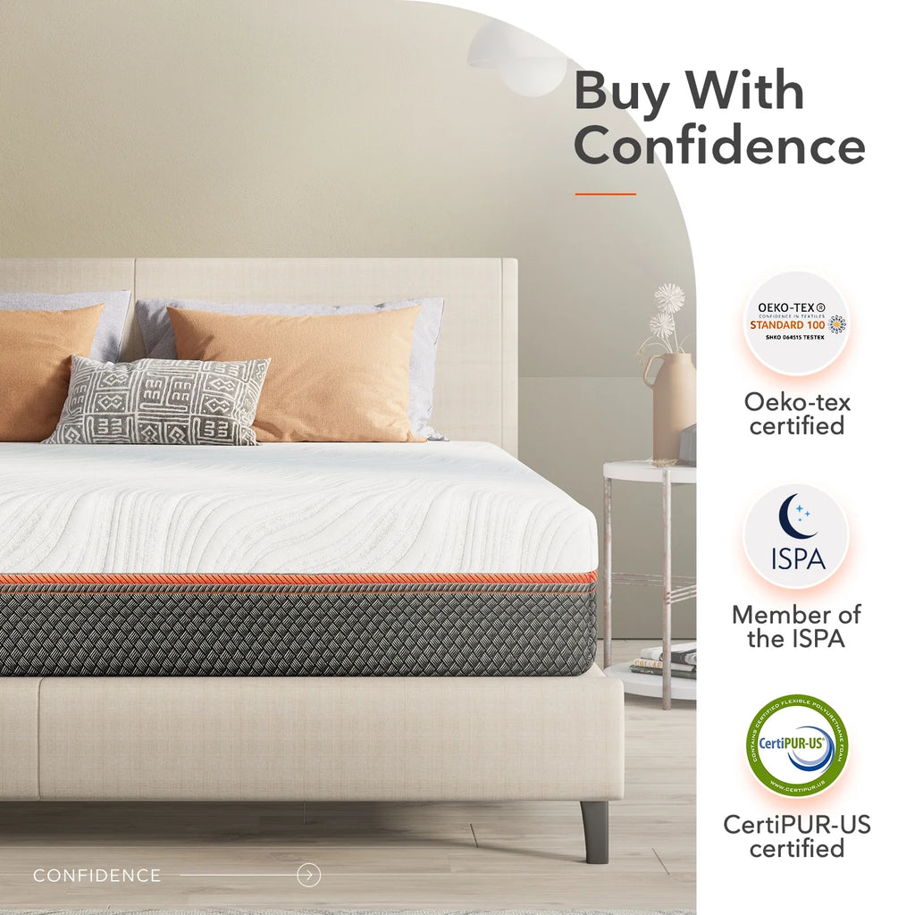 10 Hybrid Gel Memory Foam Queen Mattress R701509