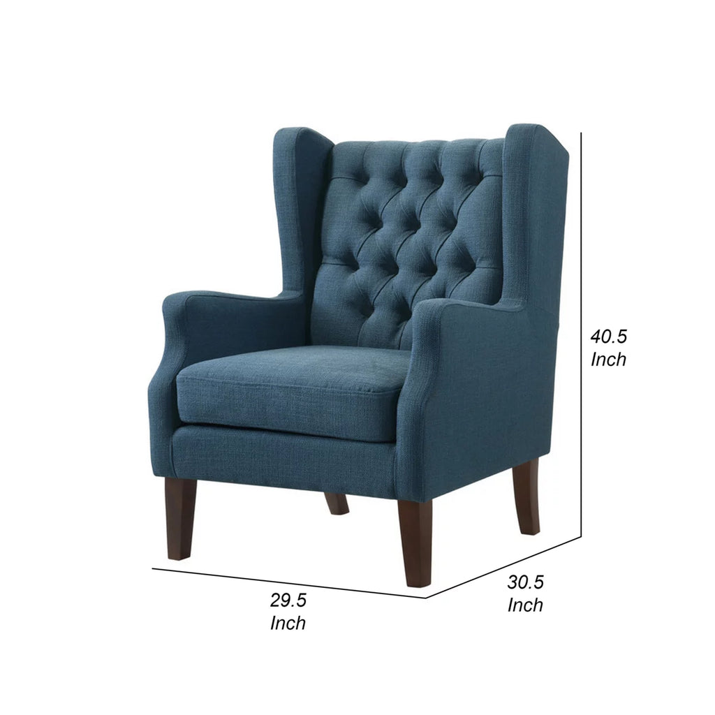Blue Fabric Accent Chair G1114