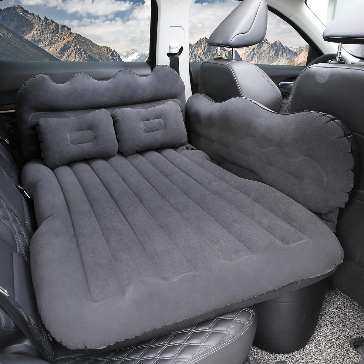 Car Air Mattress Inflatable Bed SUV Travel Camping Gray B909567