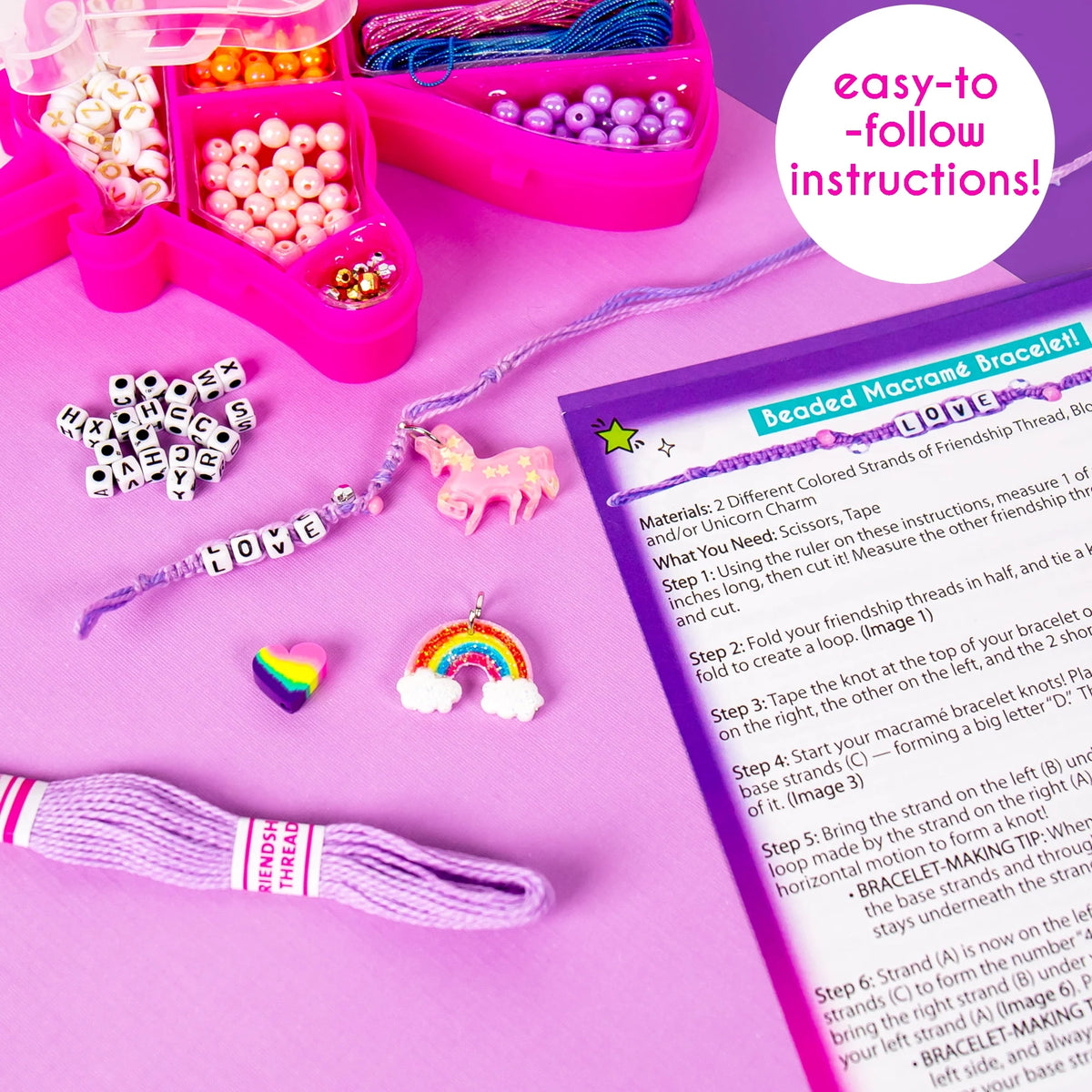 Unicorn Friendship Bracelet Making Kit C414484