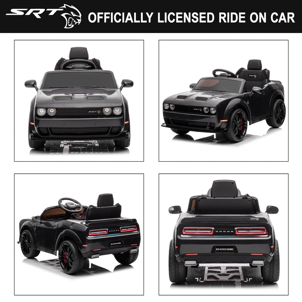 12 V Powered Ride On Car with Remote Control, Black T8439