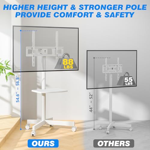 Rolling TV Stand with Shelf for 23-65 inch TVs X998
