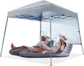 Pop Up Beach Tent with UPF50+ Sun Shade 8 x 8 ft Sky Blue Q903