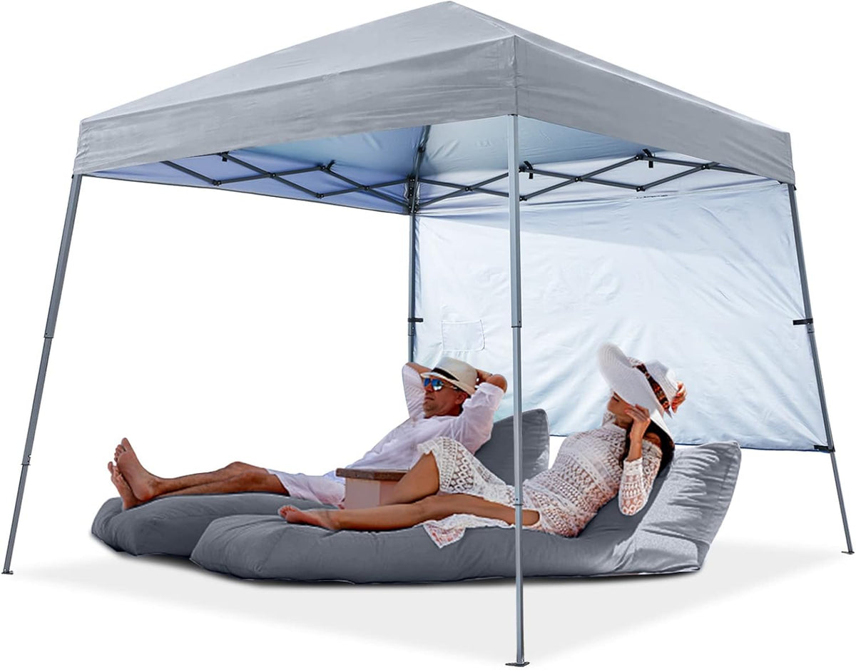 Pop Up Beach Tent with UPF50+ Sun Shade 8 x 8 ft Sky Blue Q903