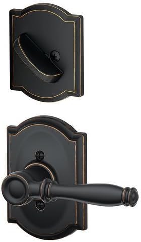 Aged Bronze Dummy Interior Pack with Deadbolt Cover Pla J7571