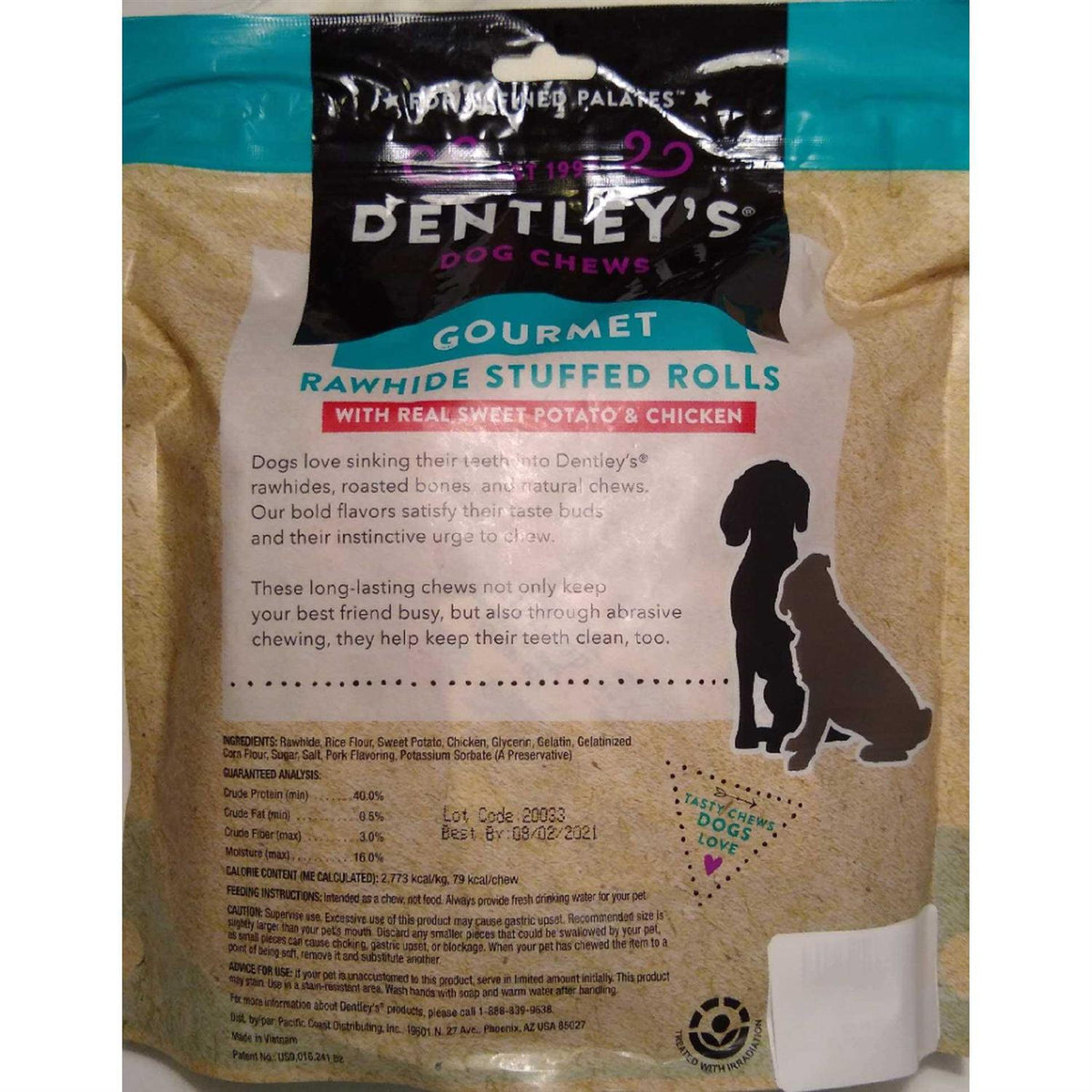 Rawhide Stuffed Rolls Dog Treats B9529