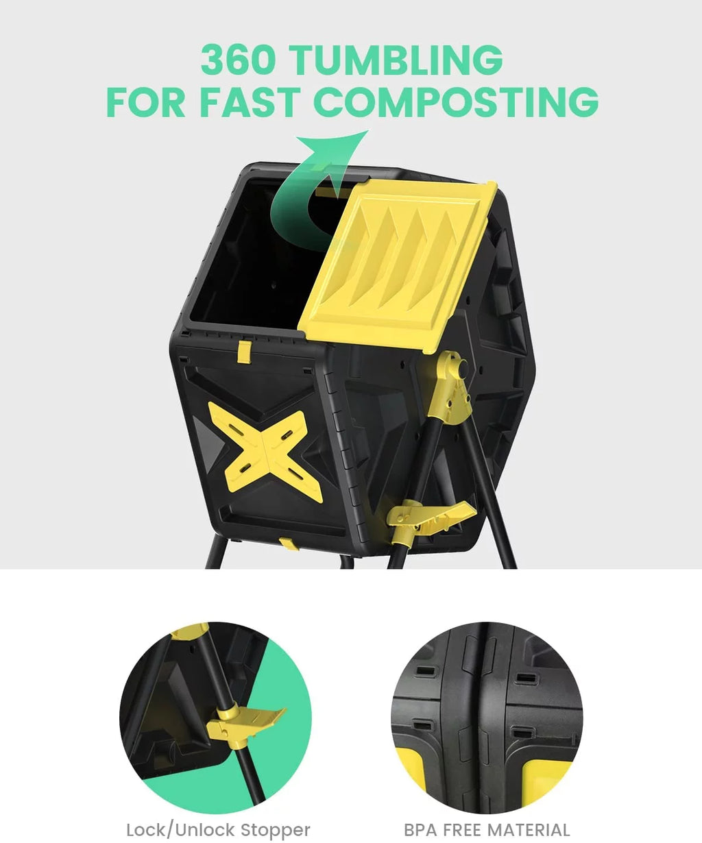 Single Chamber Compost Tumbler 18.5 Gal/70L Q728104