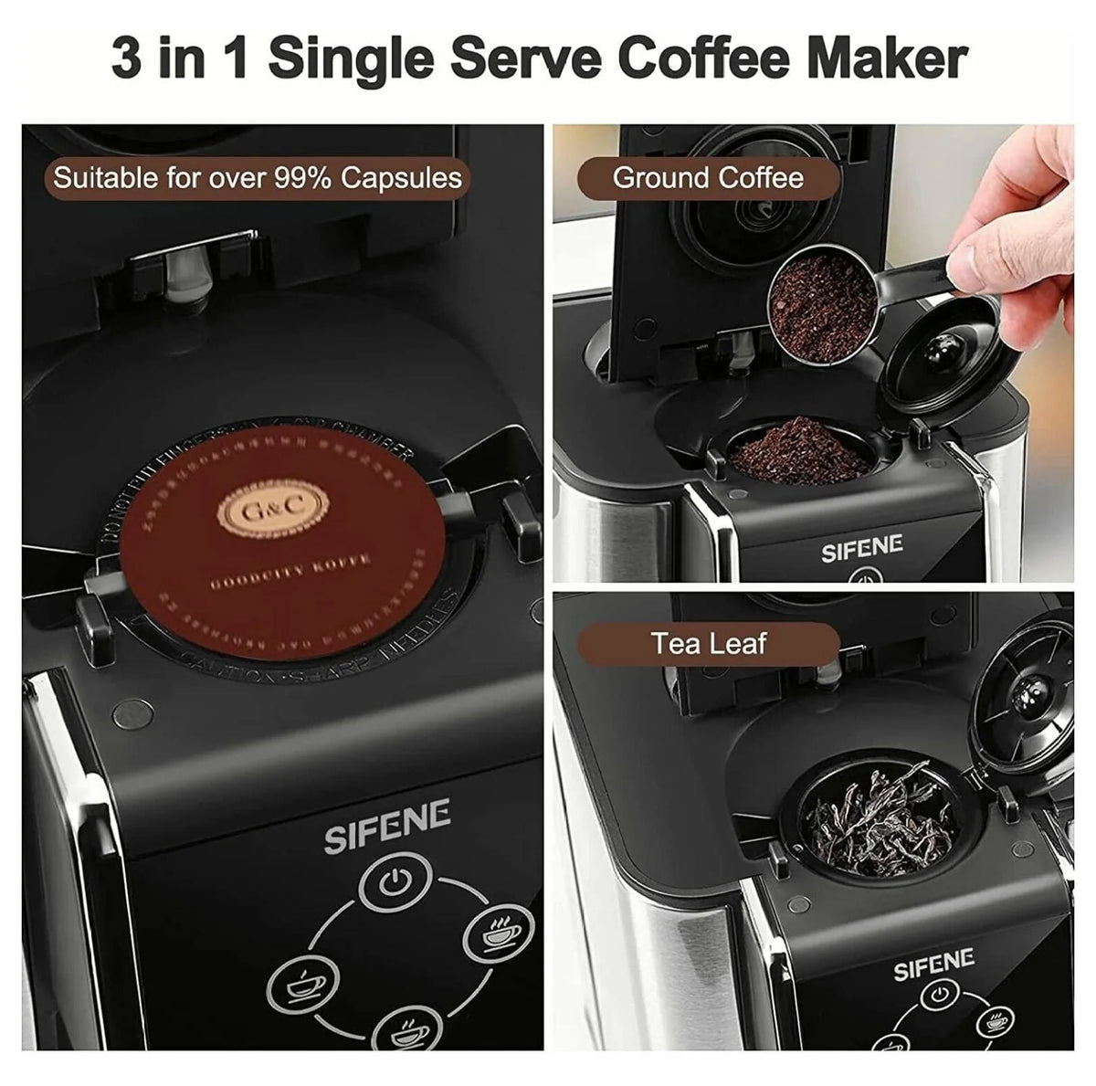 Single Serve 3 in 1 Pod Coffee Maker I339