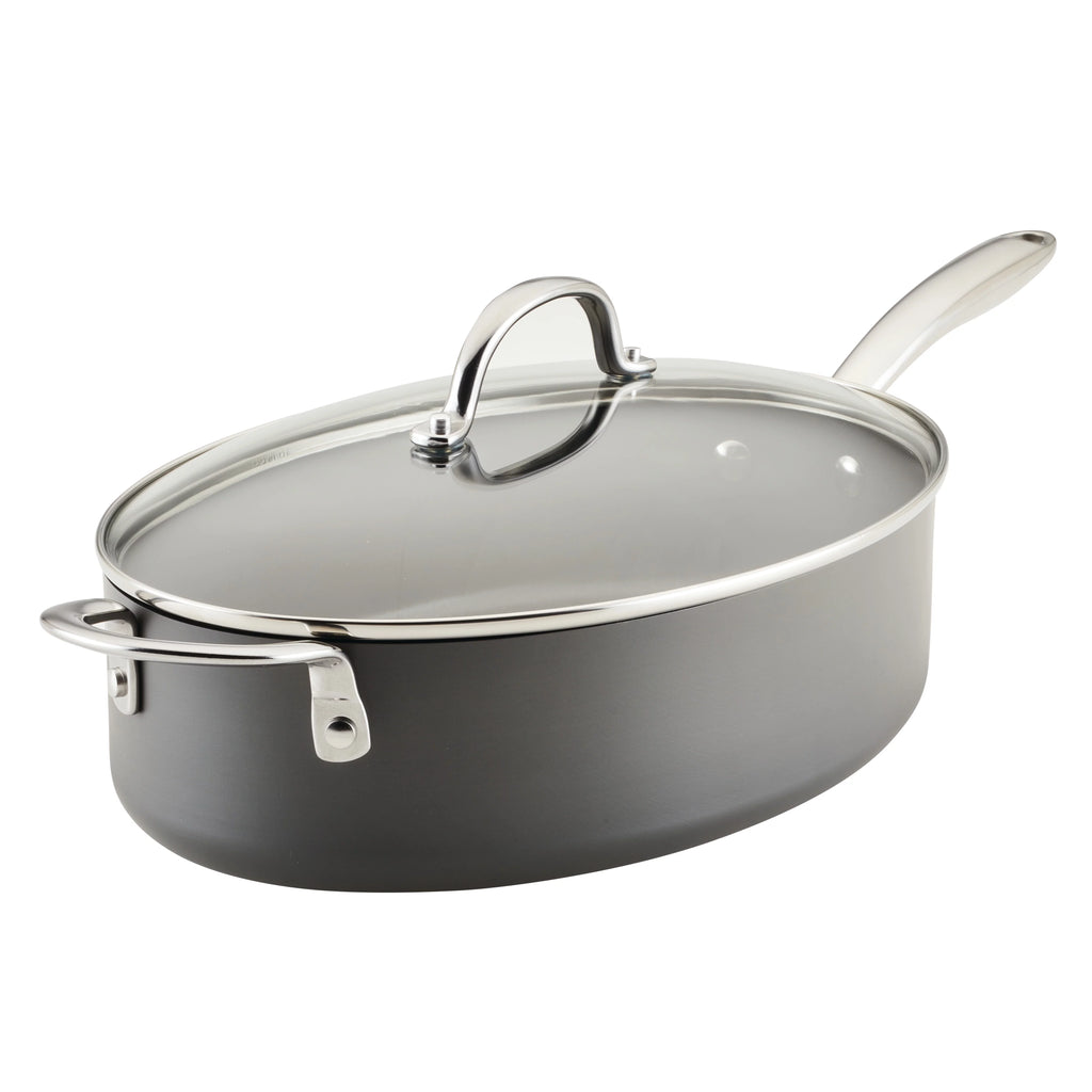 Hard Anodized Nonstick 5 qt Oval Saute Pan Q810