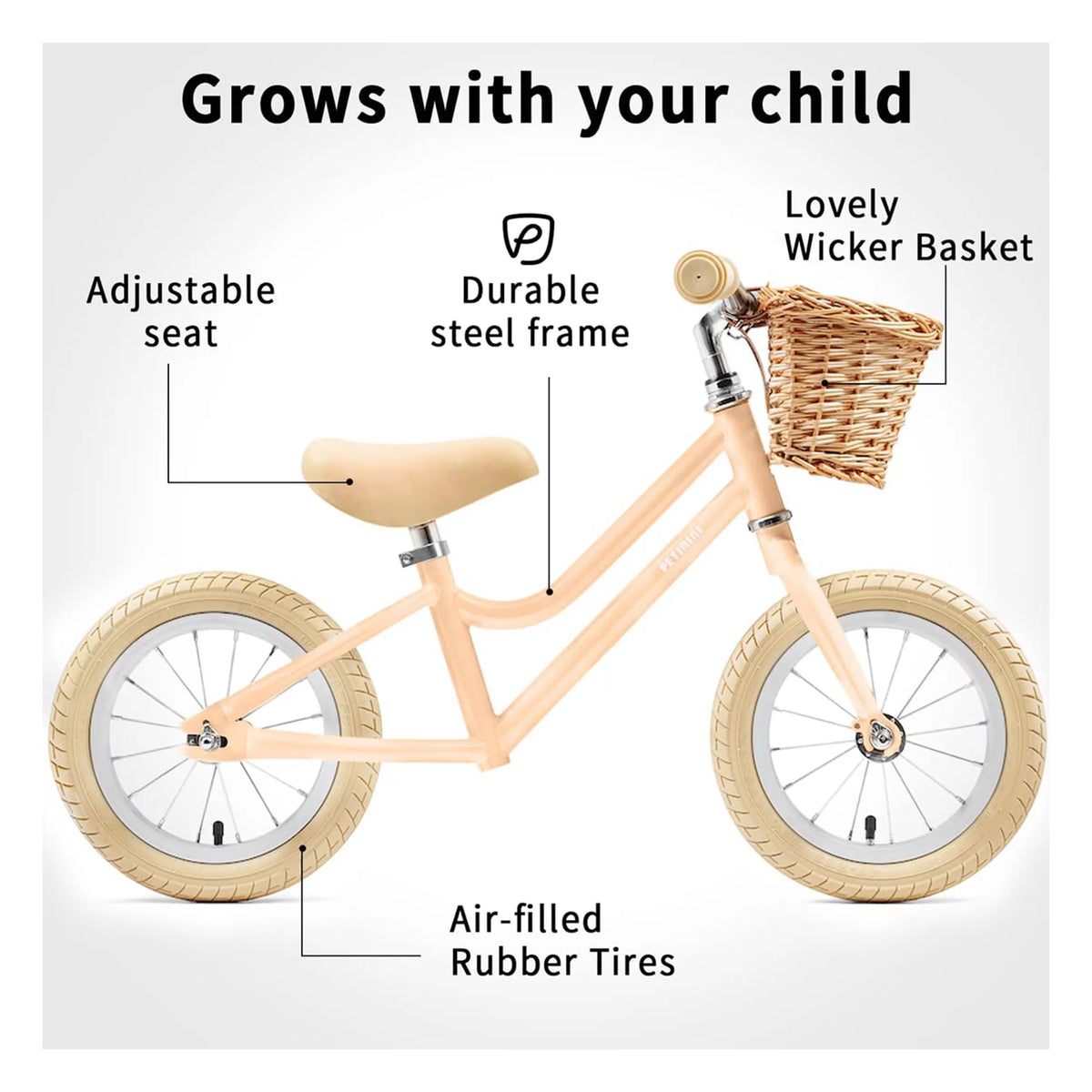 12 Inch Kids Balance Bike with Basket L8031