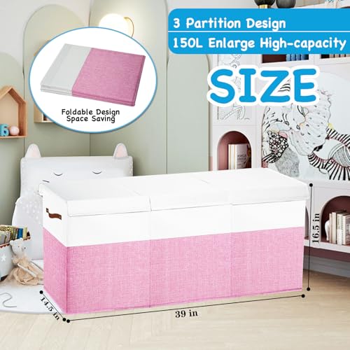 Large Grey Toy Box Chest with Lids R339531