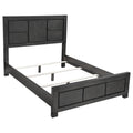Dark Grey Rectangular Panel Bed F196171